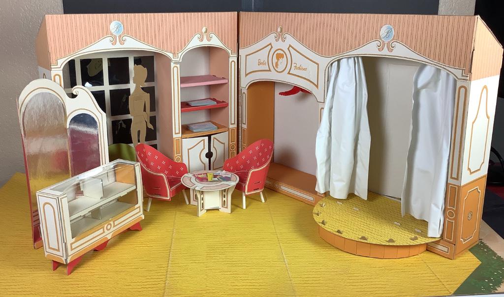 Vintage Barbie Fashion Shop. Cardboard structure with (1 of 2)