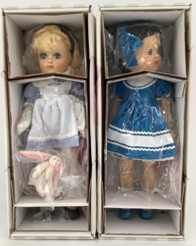 (2) 14" Effanbee Toni dolls - "Grandma's Party" and: (2) 14" Effanbee Toni dolls - "Grandma's Party" and "Toni in Wonderland"; both in original boxes.