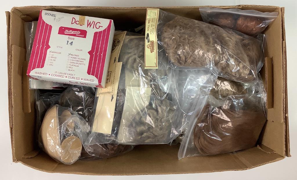 Large lot miscellaneous doll wigs, mostly new. (1 of 1)