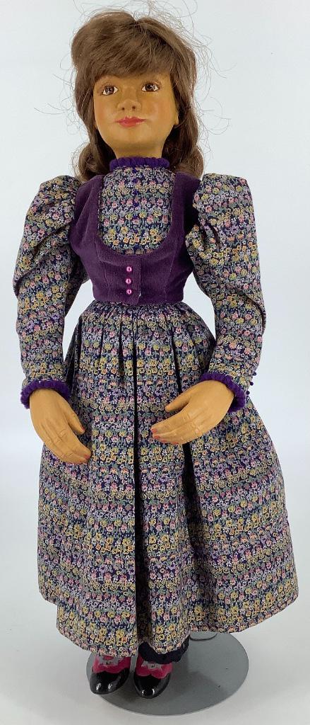 16" Artist doll by Patti Hale, NIADA. Carved wood head (1 of 2)