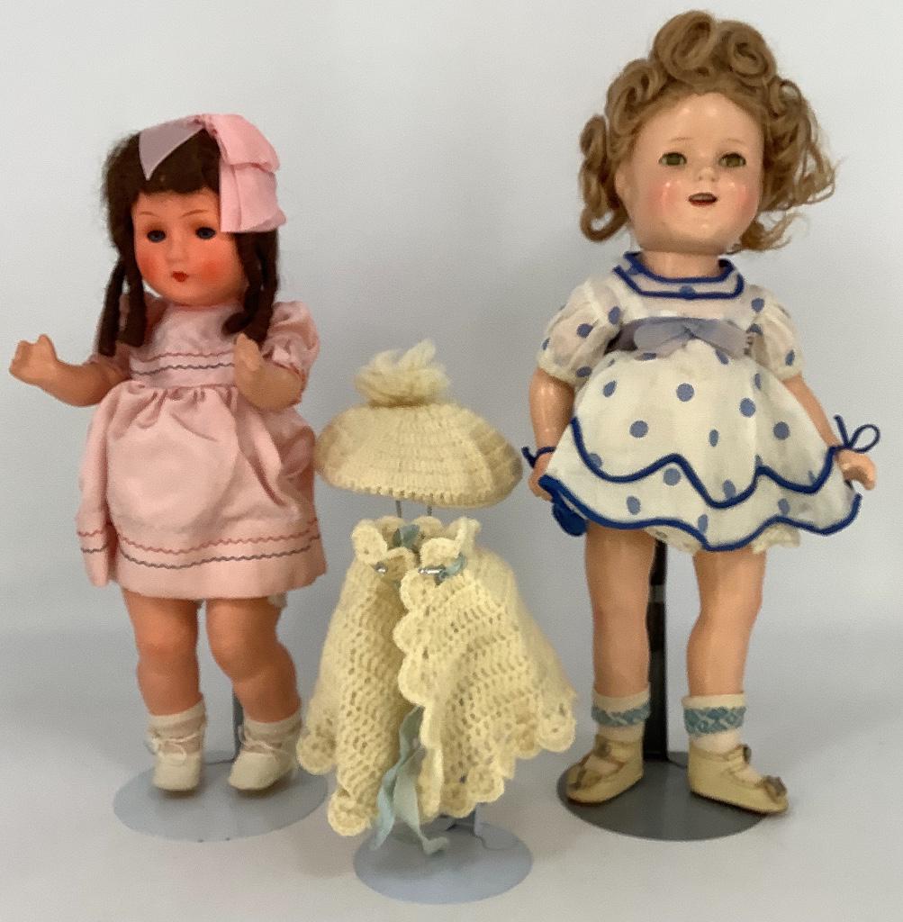 (2) vintage dolls - 16" Ideal all composition Shirley (1 of 4)