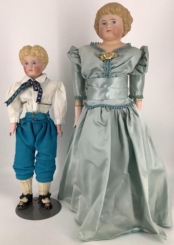 (2) Bisque Shoulder Head dolls. Includes 25" Highland (1 of 1)