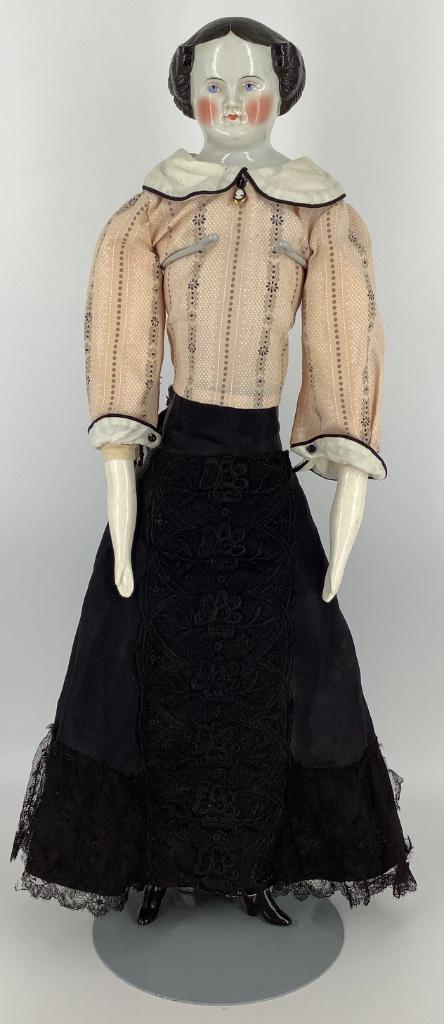 27" Flattop style China Head lady. Molded and painted (1 of 3)