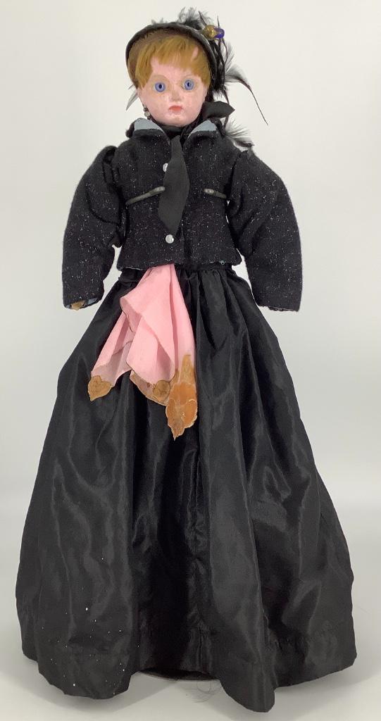 23" Wax Over Composition shoulder head lady. Mohair (1 of 3)