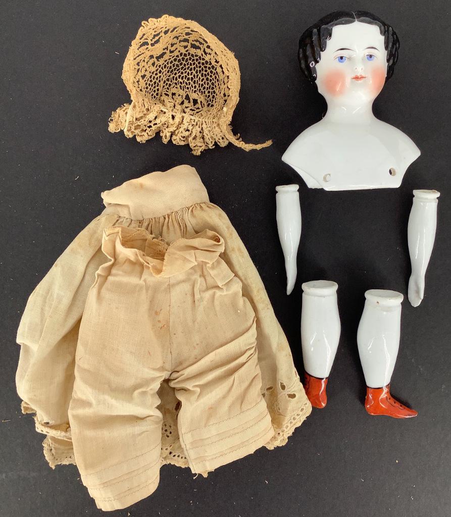 Parts for a 12" China Head doll. Includes a flattop (1 of 1)
