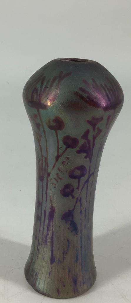 Weller signed Sicard 6” vase. (1 of 5)