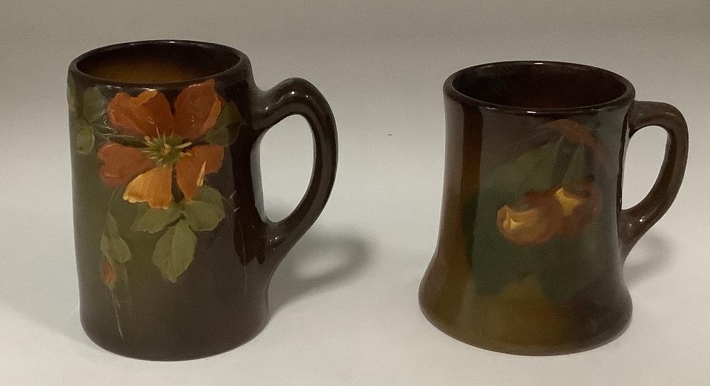 Ohio pottery 5” high glazed mug and 7-1/2" high glazed (1 of 1)