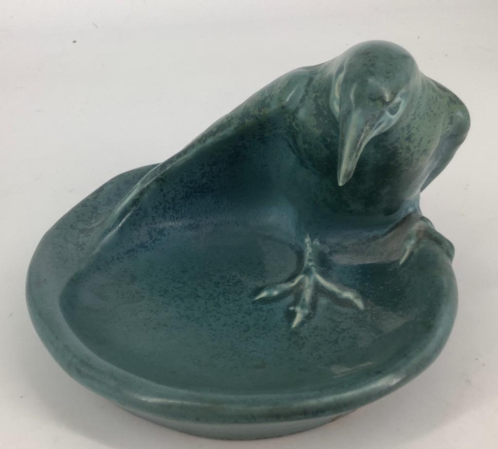 Rookwood blue tray. Ohio National Life 1962 7”. No (1 of 2)