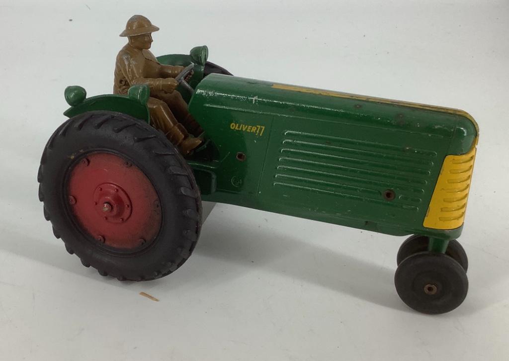 Oliver-scaled tractor farm toy by Slik/toy.: Oliver-scaled tractor farm toy by Slik/toy.