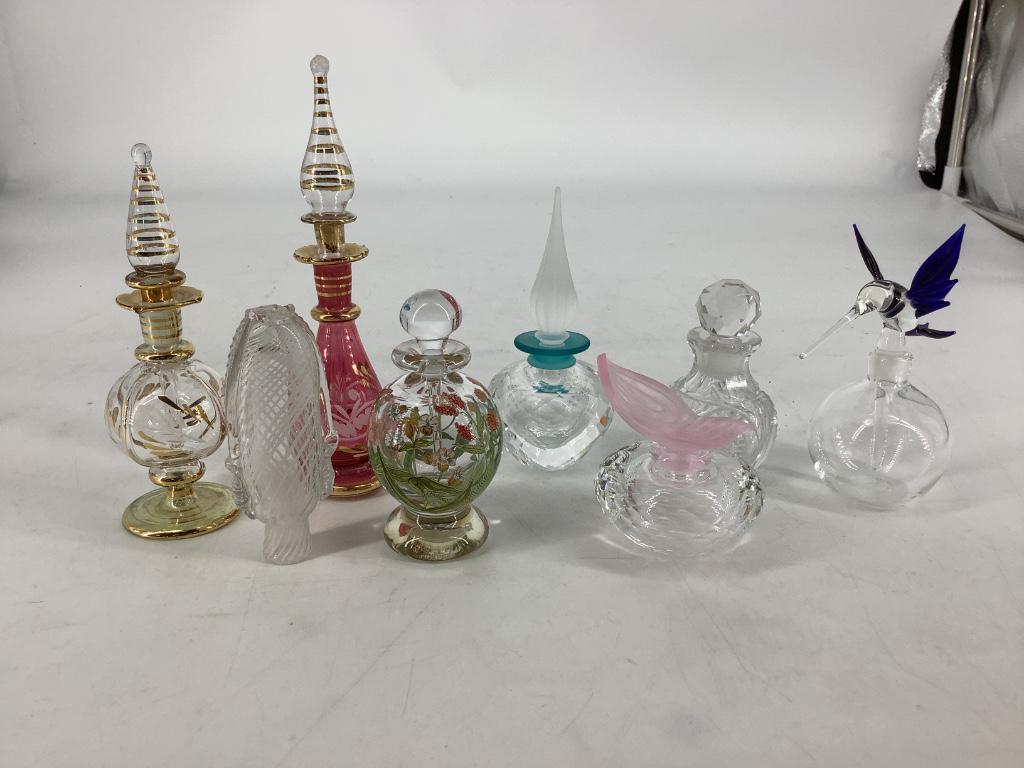 Assorted glass perfume bottles. (1 of 1)