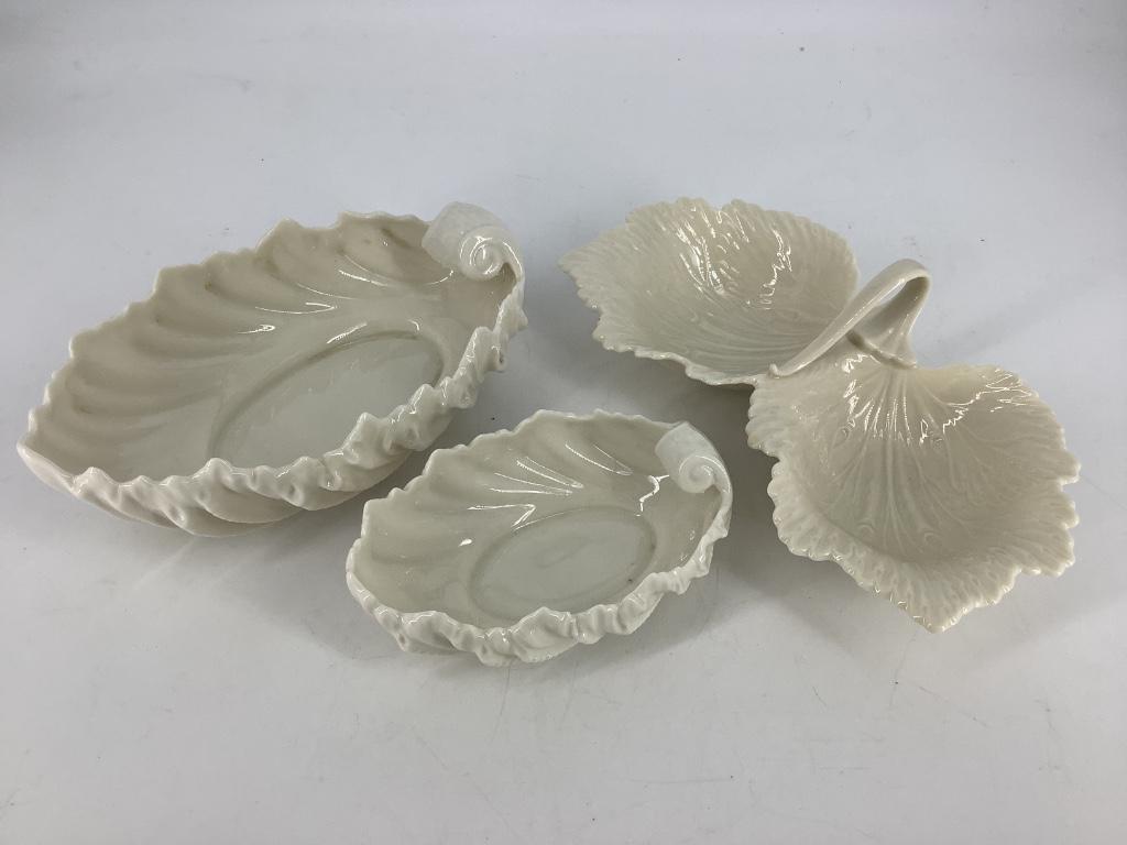 Lot of three Lenox bowls with leaf motif.: Lot of three Lenox bowls with leaf motif.