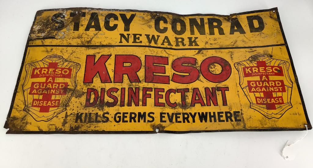 Tin advertising sign, Kerso Disinfectant made by (1 of 1)