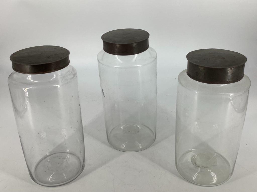 Three 10” blown glass jars. (1 of 1)