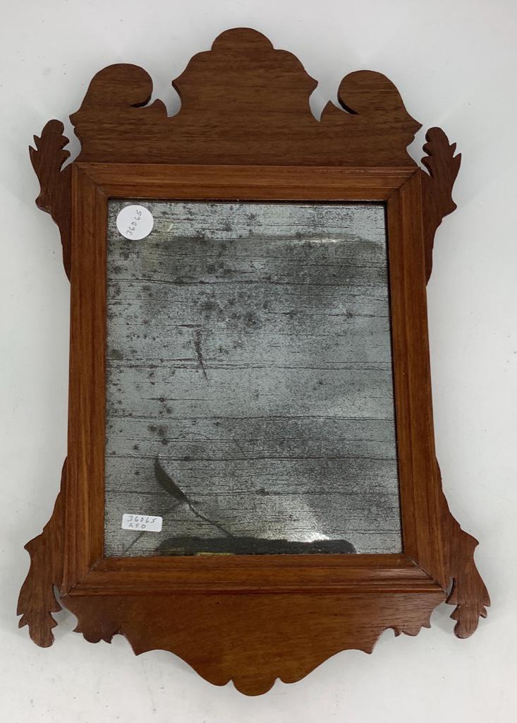 Antique mahogany Chipendale mirror with old glass 18” (1 of 1)