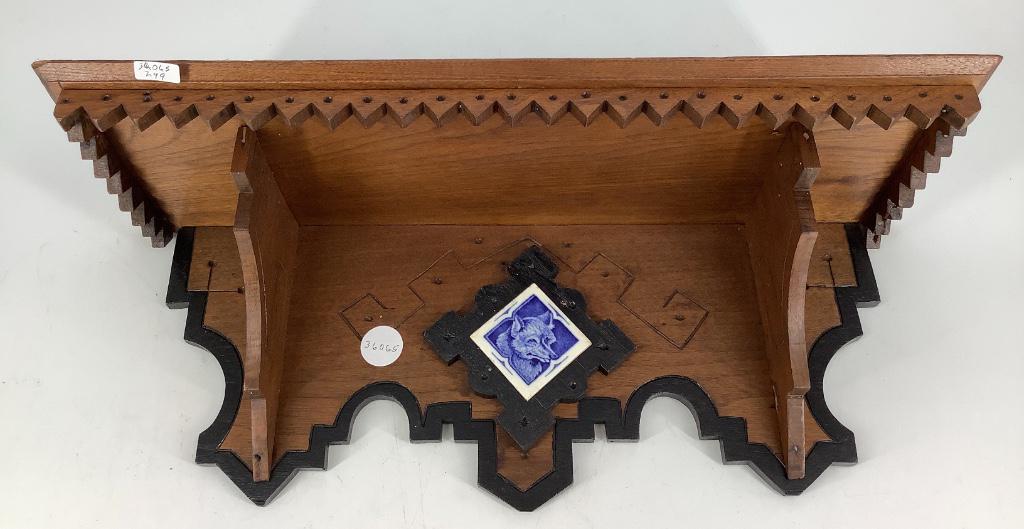 Walnut East Lake Victorian clock shelf 19 1/2” long (1 of 1)