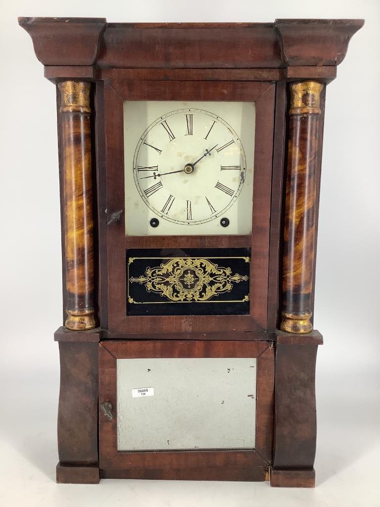EO Goodwin miniature triple decker clock with mirrored (1 of 4)