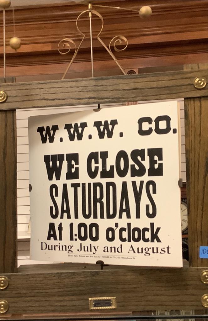 The Attracto Co. clockwork store advertising sign. 29” (1 of 1)