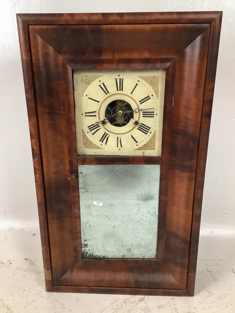Hodges 30 hour mahogany Ogee time & strike clock. 30" (1 of 3)