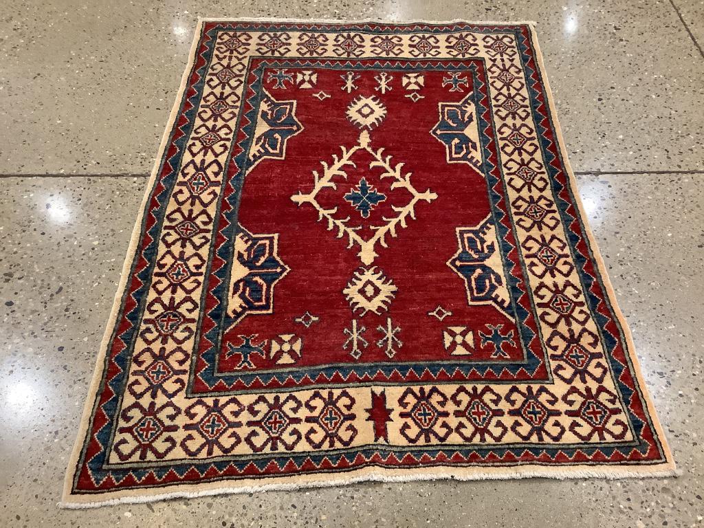 Oriental rug, Caucasian kazak, 3’7” x 5’. (1 of 4)