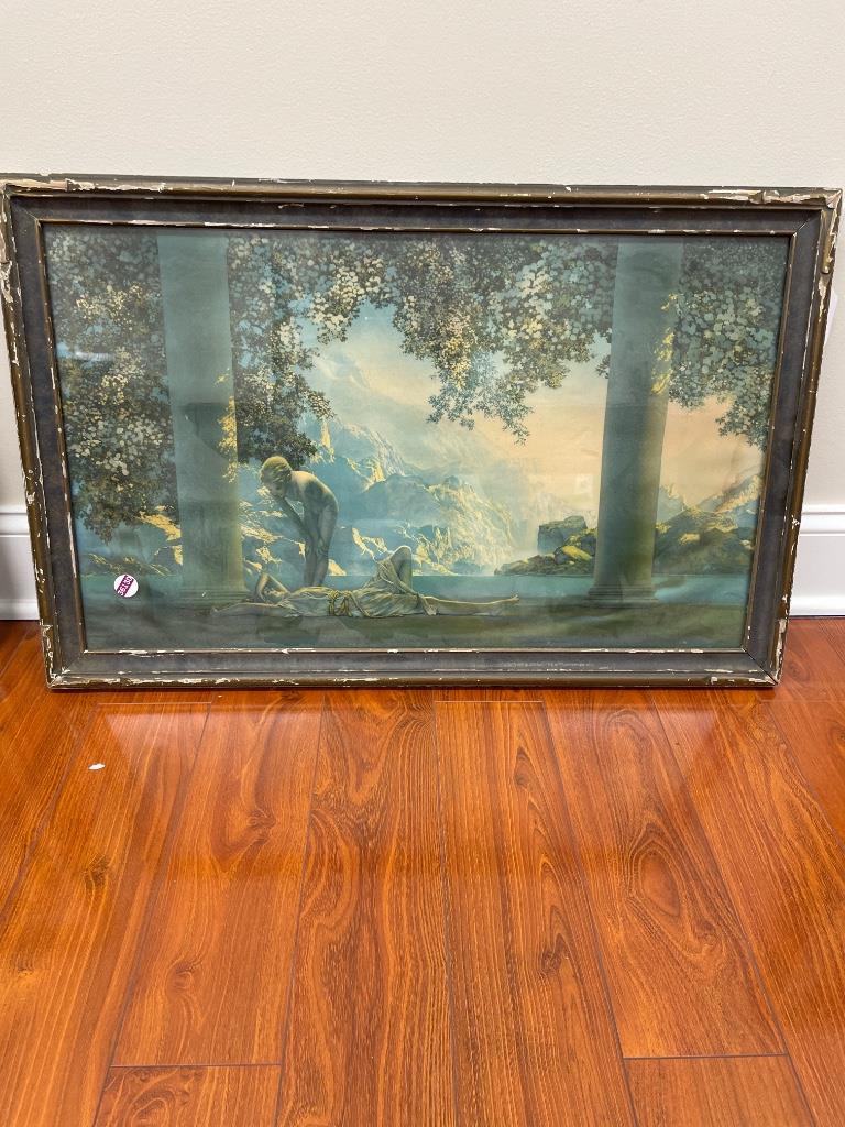 2 framed Maxfield Parrish prints, 21.5" by 33.5": 2 framed Maxfield Parrish prints, 21.5" by 33.5"