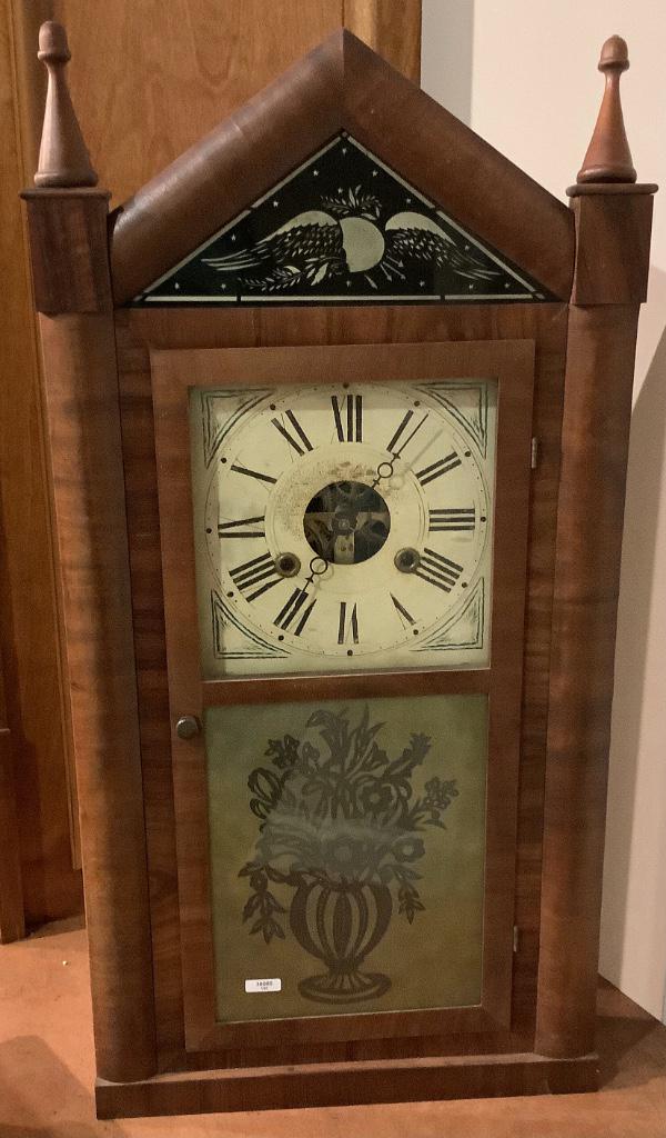 Seth Thomas time and strike eight day mahogany half (1 of 3)