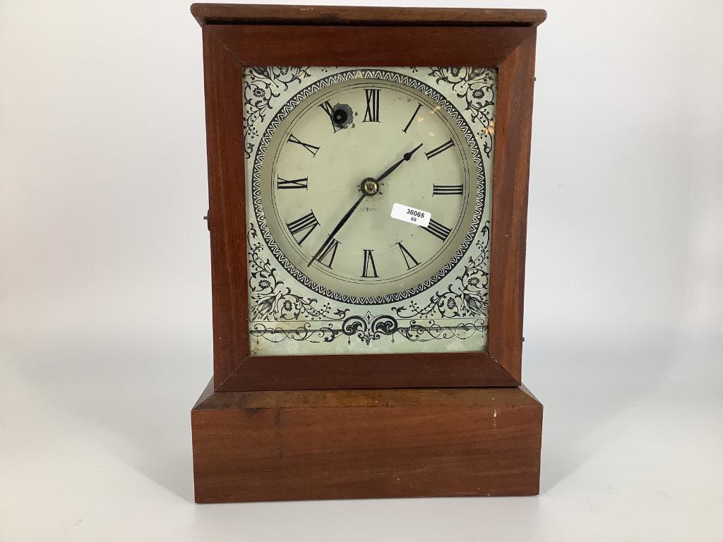 S.B. Terry type shelf clock. 12"H: S.B. Terry type shelf clock. 12"H