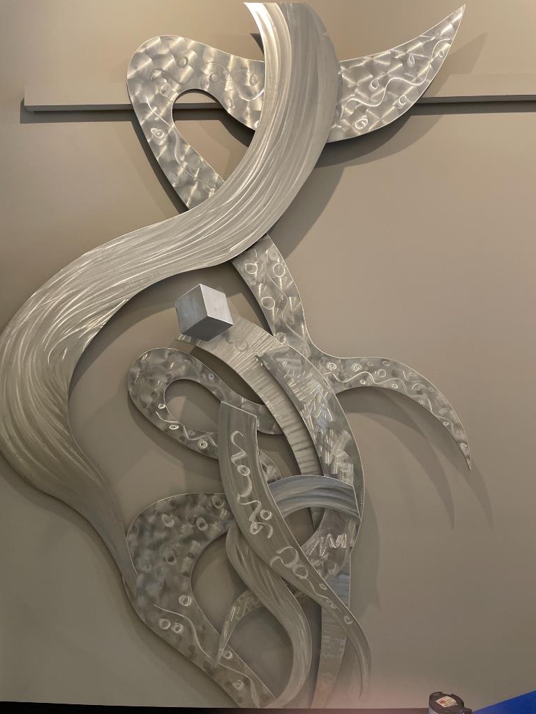 Mac Worthington (Columbus,OH) aluminum wall sculpture. (1 of 3)