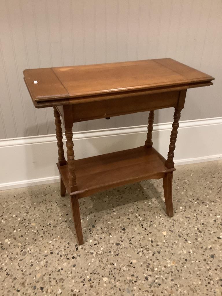 Small Victorian two tiered stand. (1 of 5)