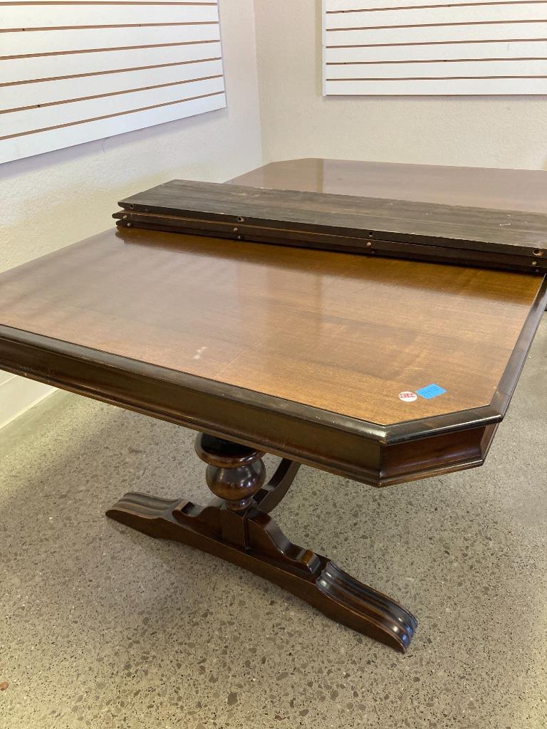 1920s walnut table with 3 leaves.64” x 45” x 30” (1 of 3)