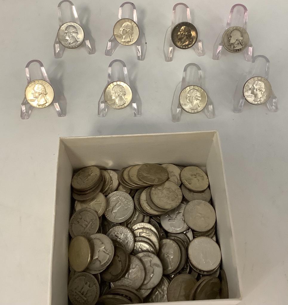 Lot of One Hundred and Forty-Six Silver Washington (1 of 2)