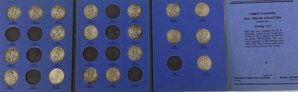 Lot of Walking Liberty Half Dollar Coins in Whitman (1 of 5)