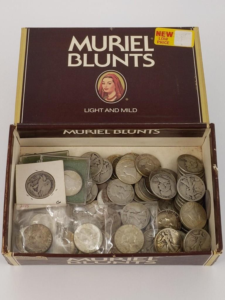 Box Lot of US Walking Liberty, Franklin & Kennedy (1 of 5)