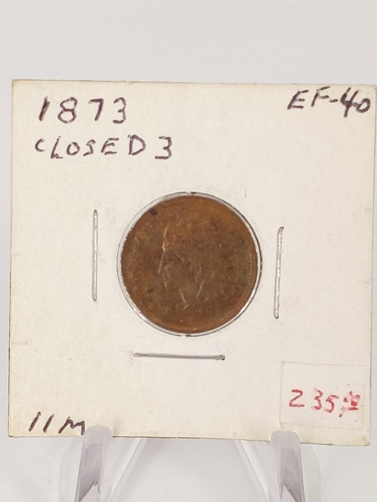 1873 "Closed 3" Indian Head Cent Coin (1 of 4)