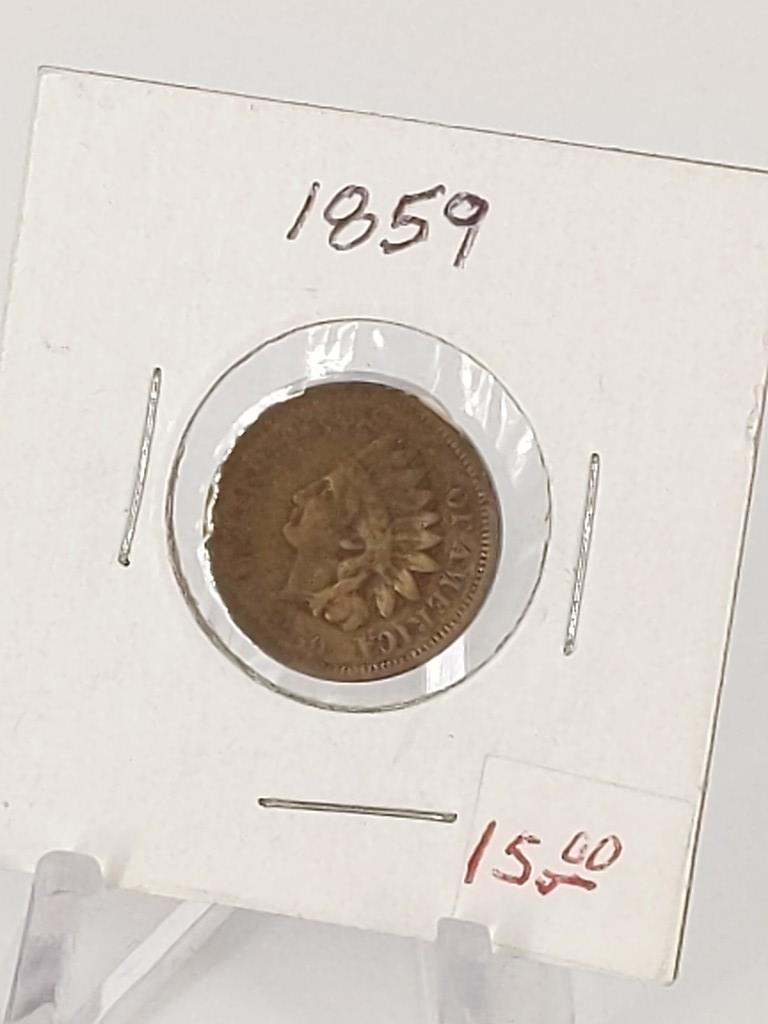 1859 Indian Head Cent Coin (1 of 4)