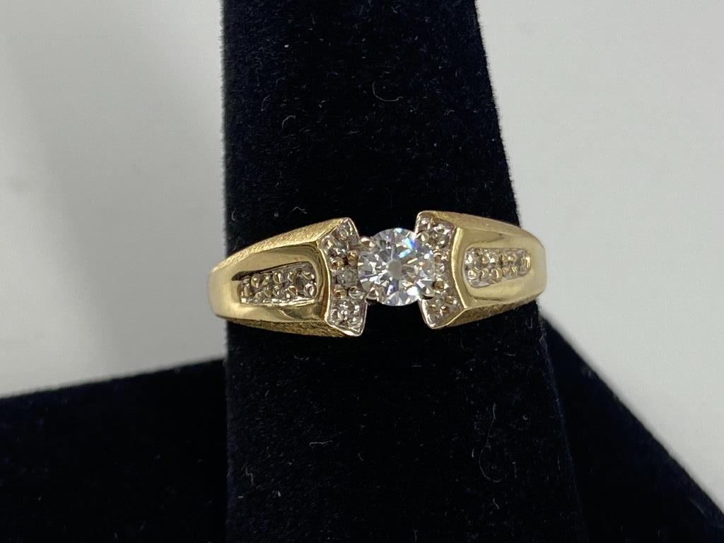 Gold + Diamond Solitaire Ring (1 of 9)