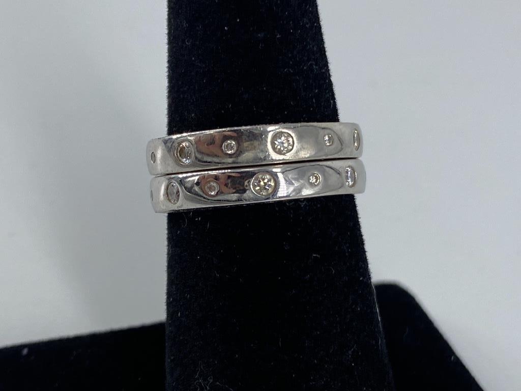 Two Sterling Silver & Diamond Rings (1 of 4)