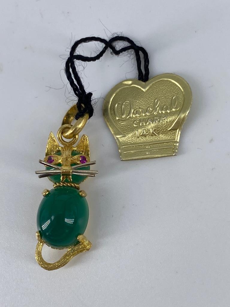 Marchal Gold and Stone Cat Pendant (1 of 4)