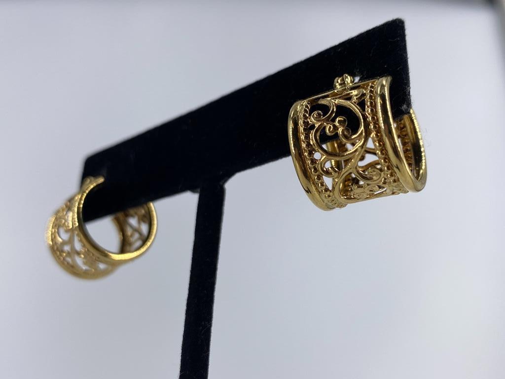 18Kt Yellow Gold Hoop Earrings (1 of 5)