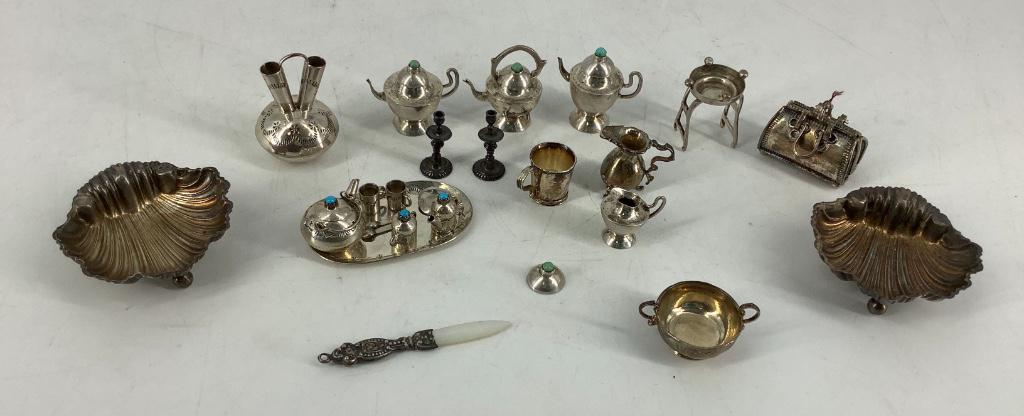 Lot of Sterling Silver Miniature Dollhouse Items (1 of 17)