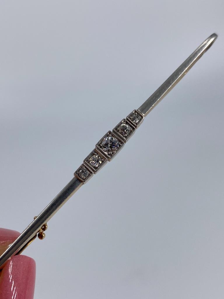 Gold and Platinum Pin with Diamonds (1 of 7)