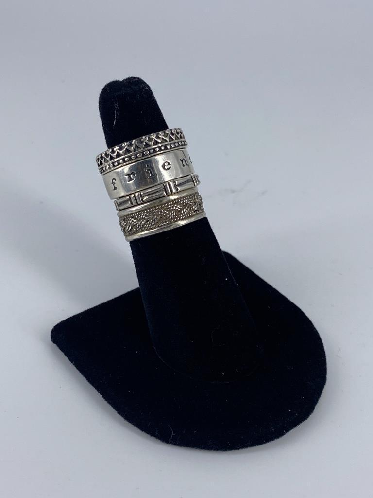 Four Stackable Sterling Silver Rings (1 of 6)