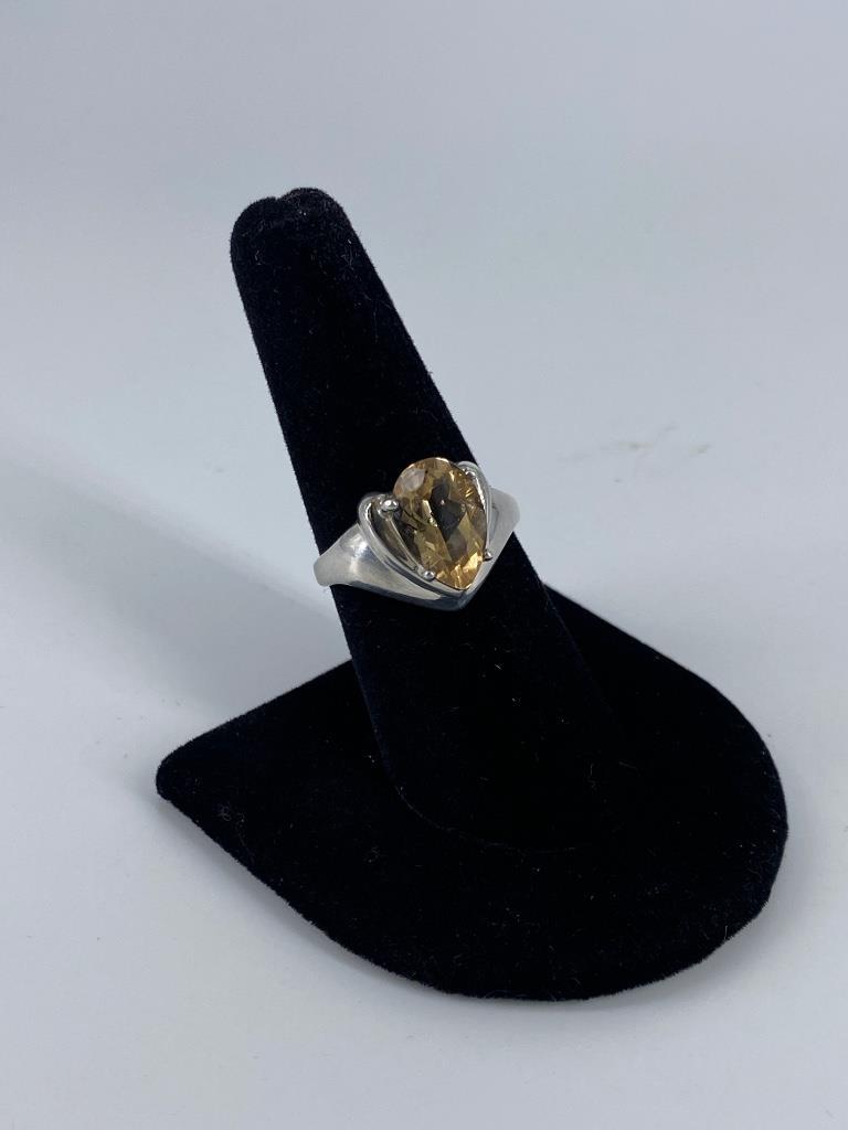 Sterling Silver & Citrine Fashion Ring (1 of 4)