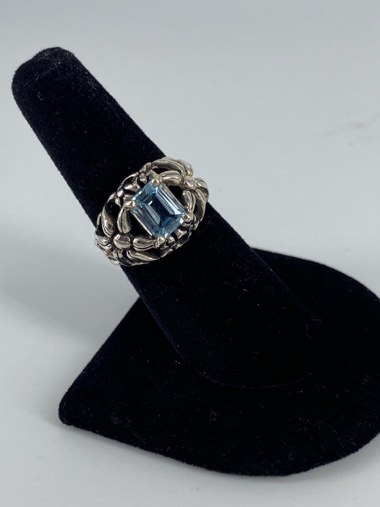 Sterling Silver & Blue Topaz Fashion Ring (1 of 5)