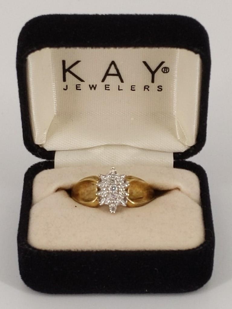 Gold + Diamond Cluster Ring (1 of 6)