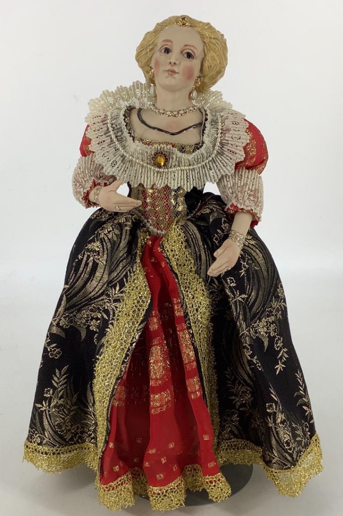 13 1/2" porcelain portrait doll Queen Christina of (1 of 4)