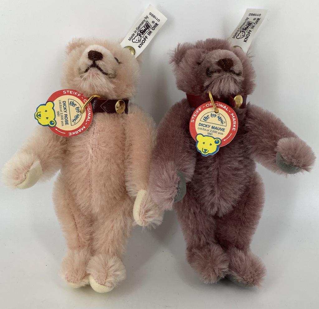 (2) 6Â½" Steiff jointed mohair Dicky bears limited (1 of 1)