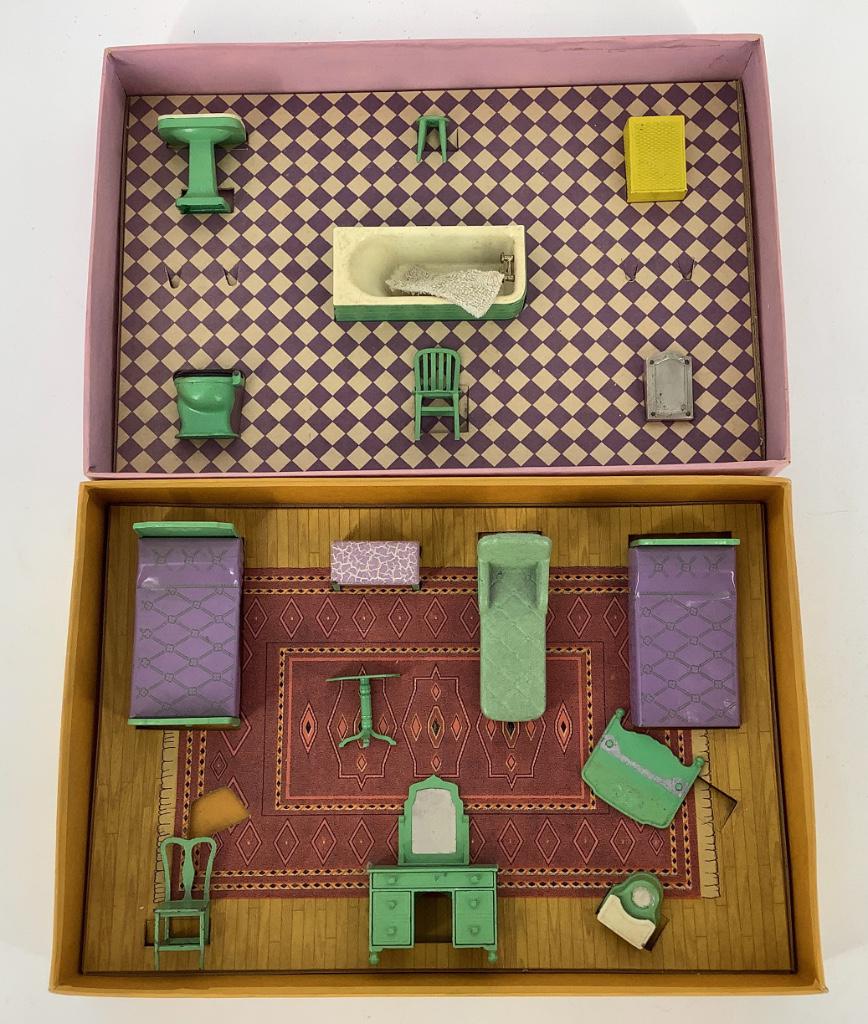 (2) boxed sets Tootsie Toy dollhouse furniture. (1 of 2)