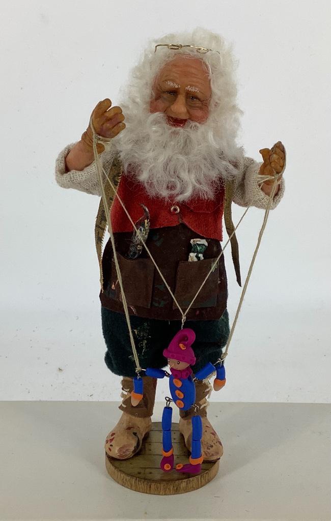 7" Santa Claus and Puppet made by artist Lindy Evans. (1 of 1)