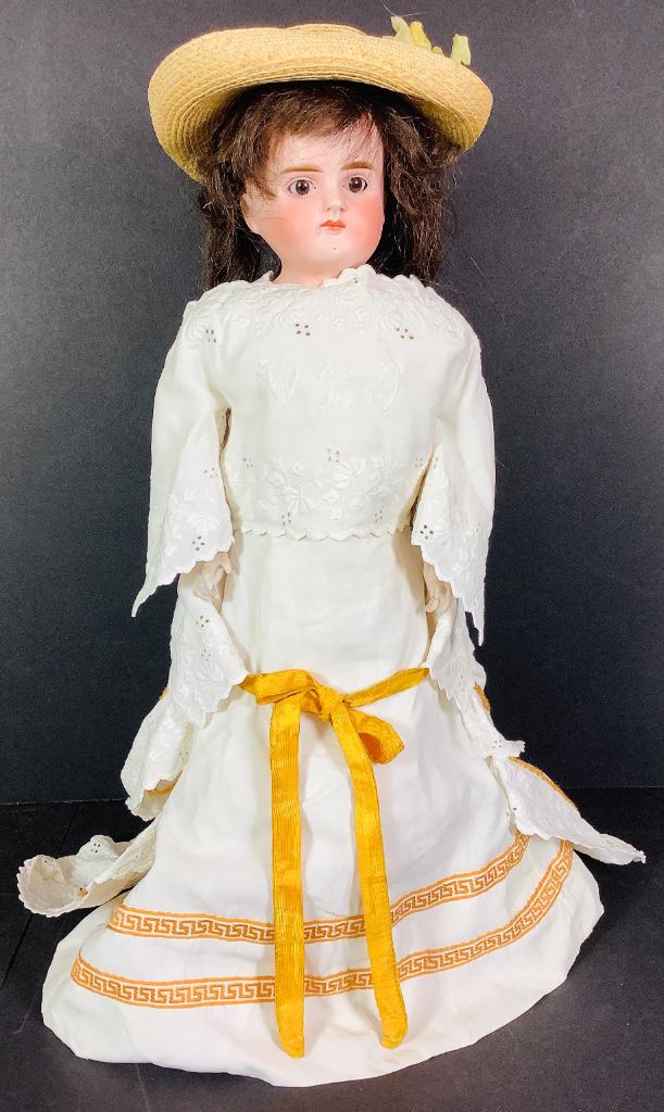 15" Kestner bisque shoulder head doll with human hair (1 of 2)