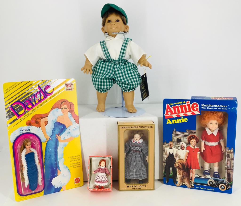 (5) dolls in original boxes including 6" Knickerbocker (1 of 2)